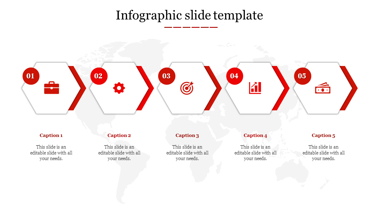 infographic slide template-5-Red